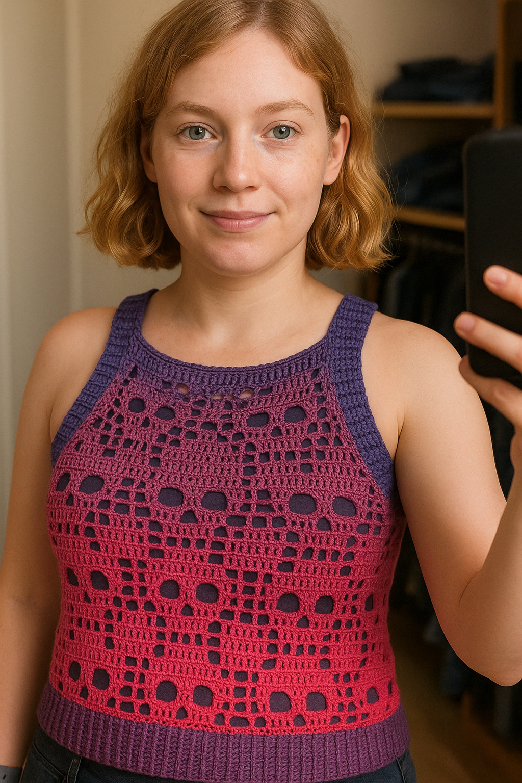 Skulls and Cones Halloween Sweater – Crochet Pattern