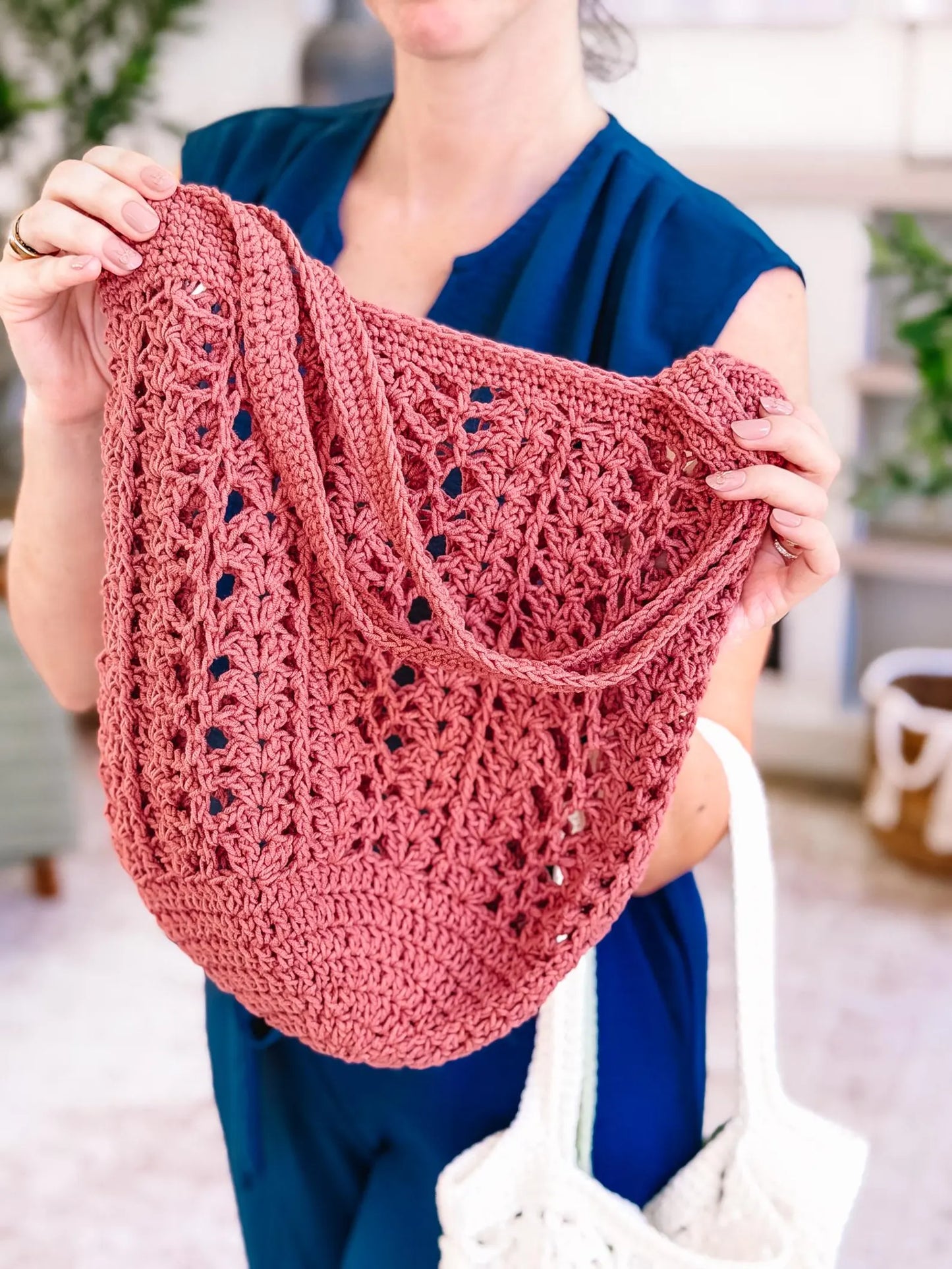 Willow Mesh Crochet Market Bag Pattern PDF + Video | Easy Reusable Tote | Beginner Friendly | 3 Sizes