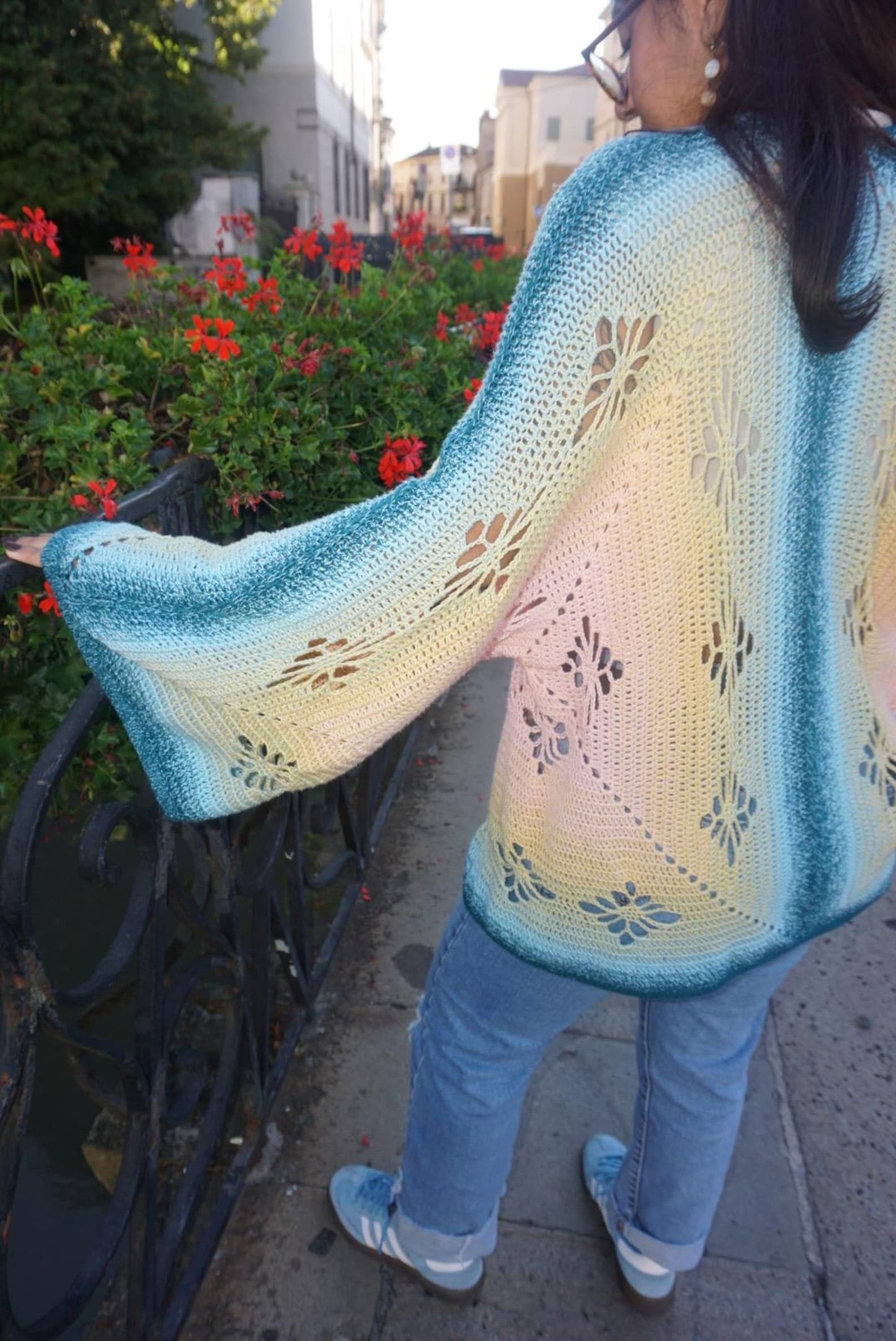 Kristee Cardigan Crochet Pattern: Easy Hexagon Sweater