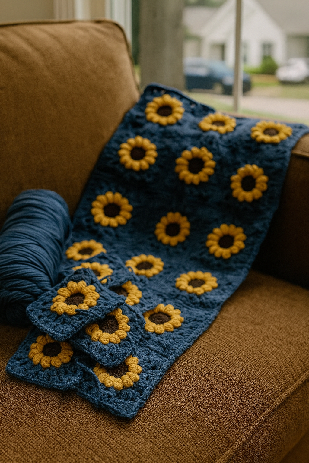 Daisy Granny Square Blanket - Crochet Pattern