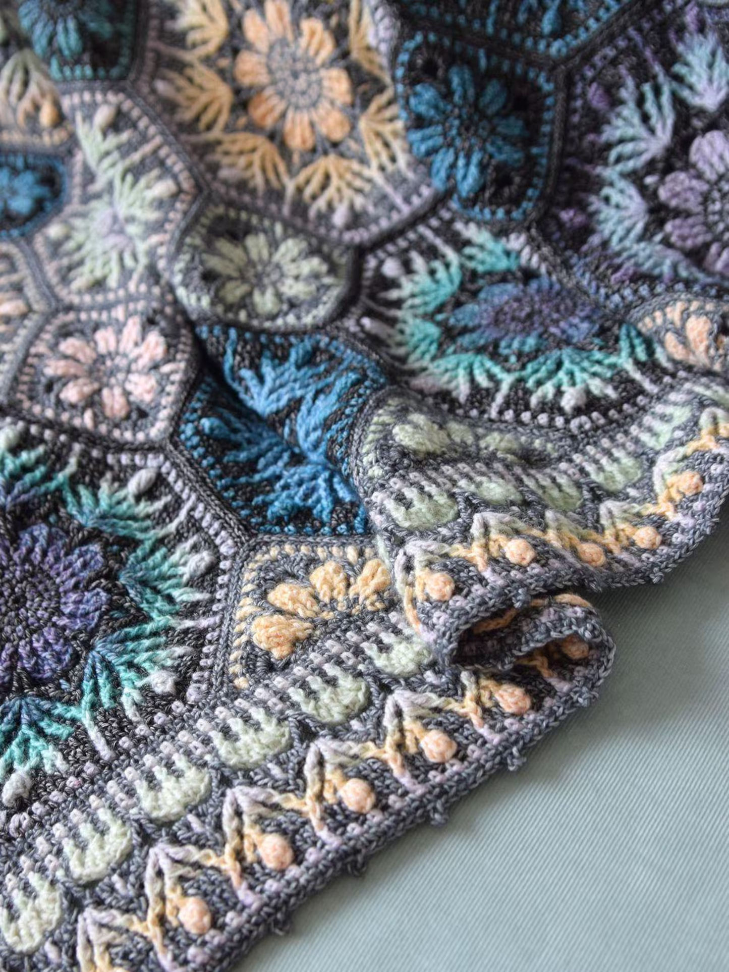 Fae Fleur mosaic blanket crochet Pattern