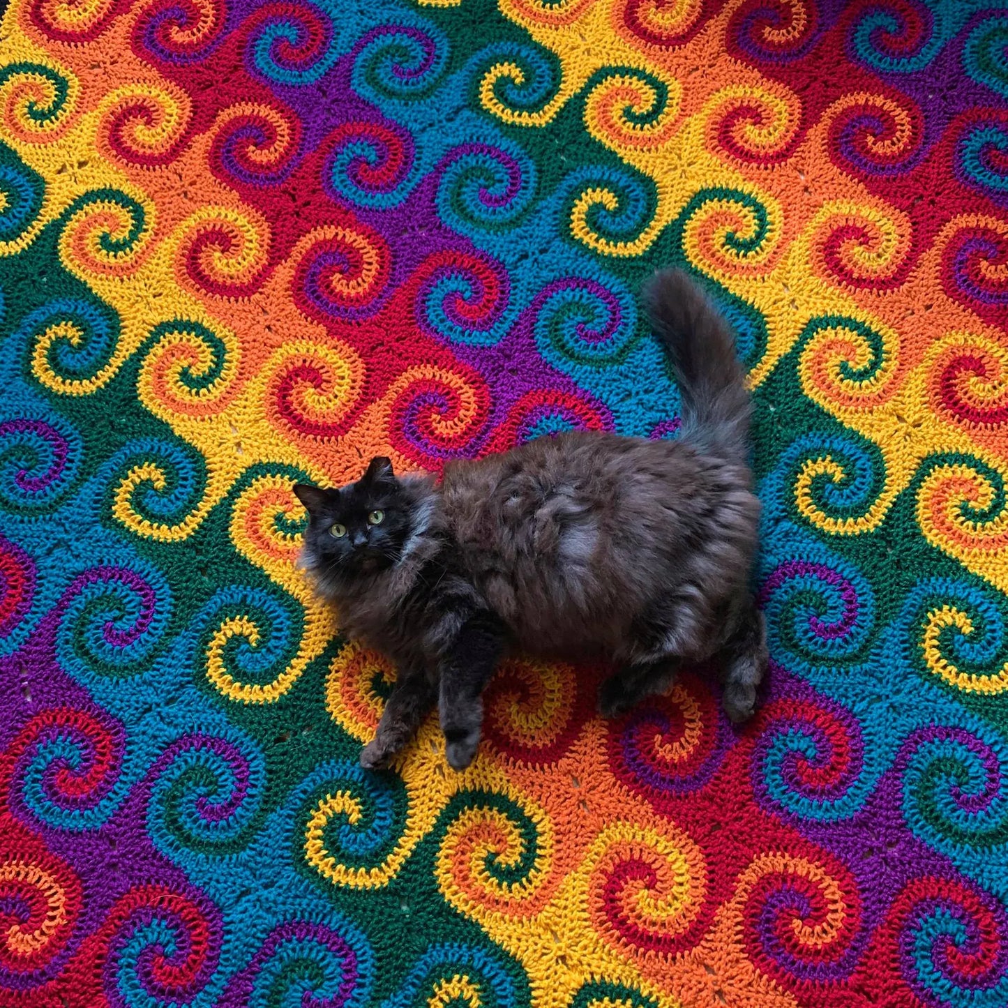 Rainbow Galaxy Blanket Crochet Pattern