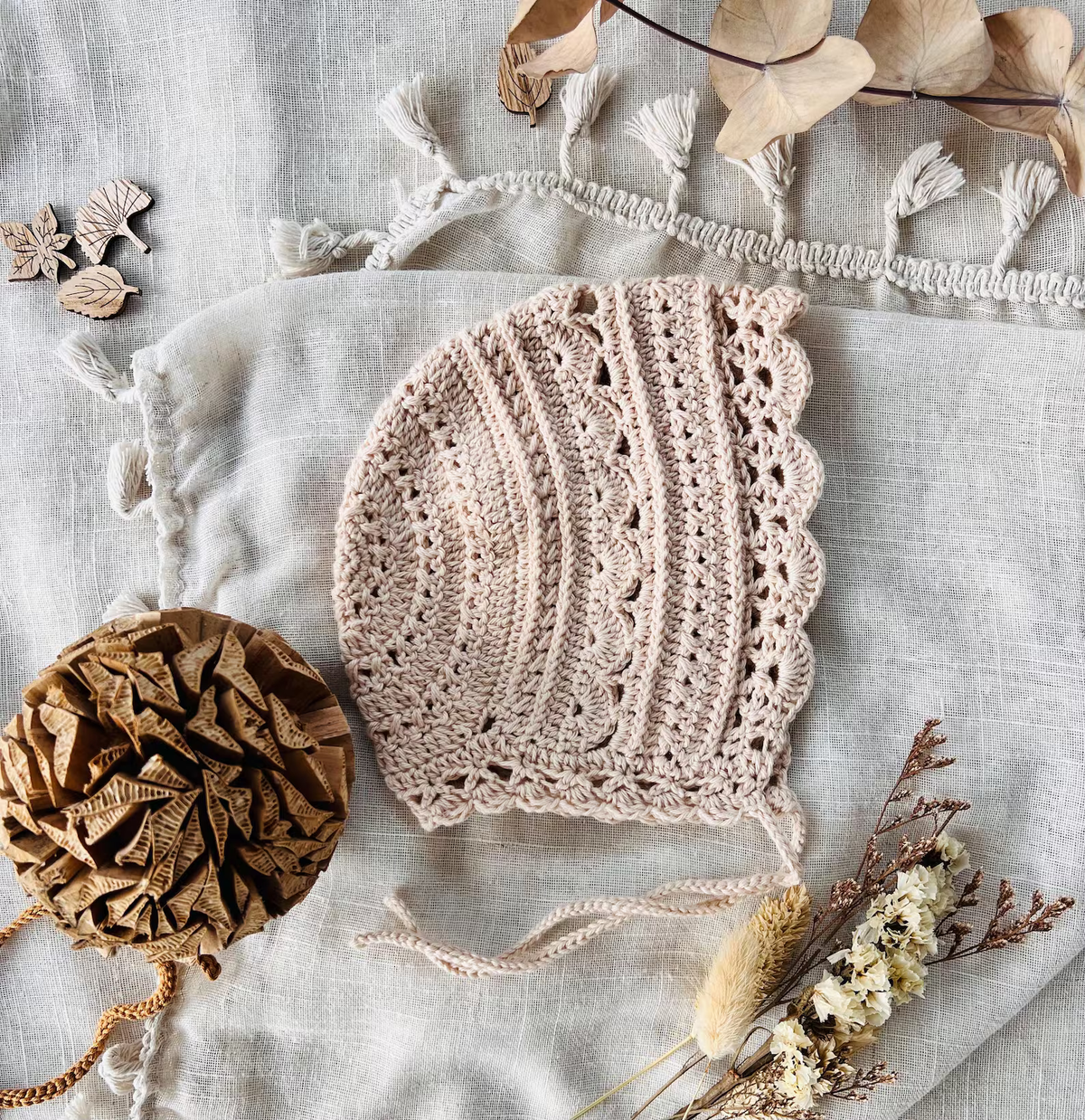 Lovely Baby Bonnet Crochet Pattern | Romantic Heirloom Style