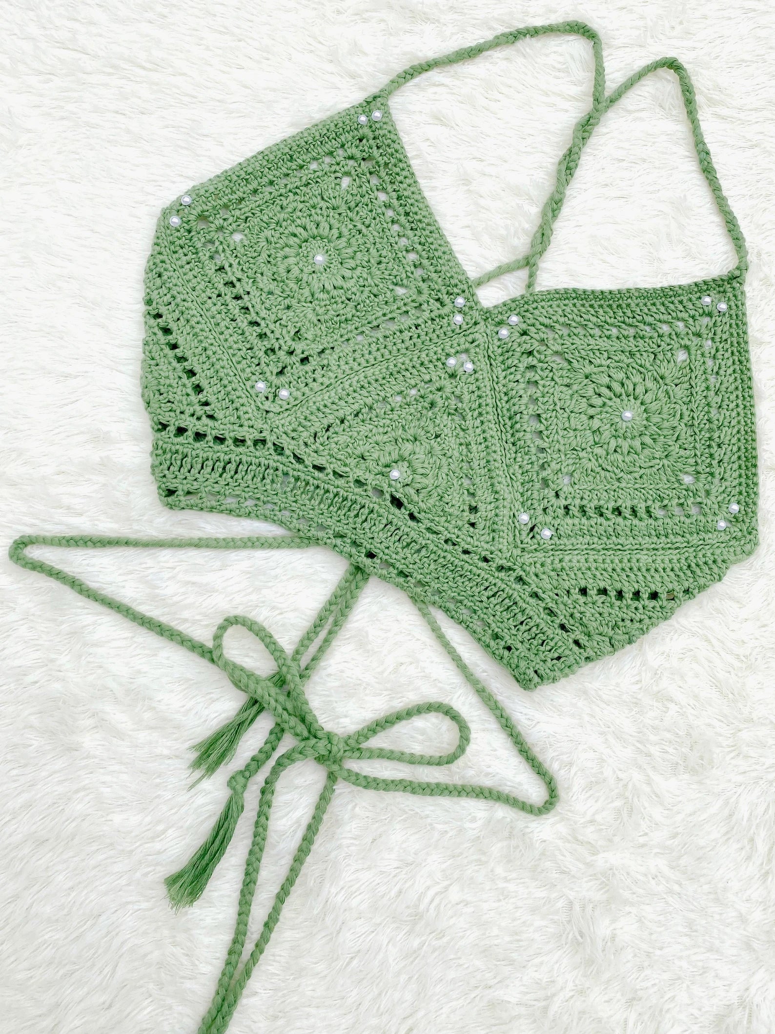 Sunburst Mosaic Bralette – PDF Instructions for Tops & Dresses Crochet Pattern