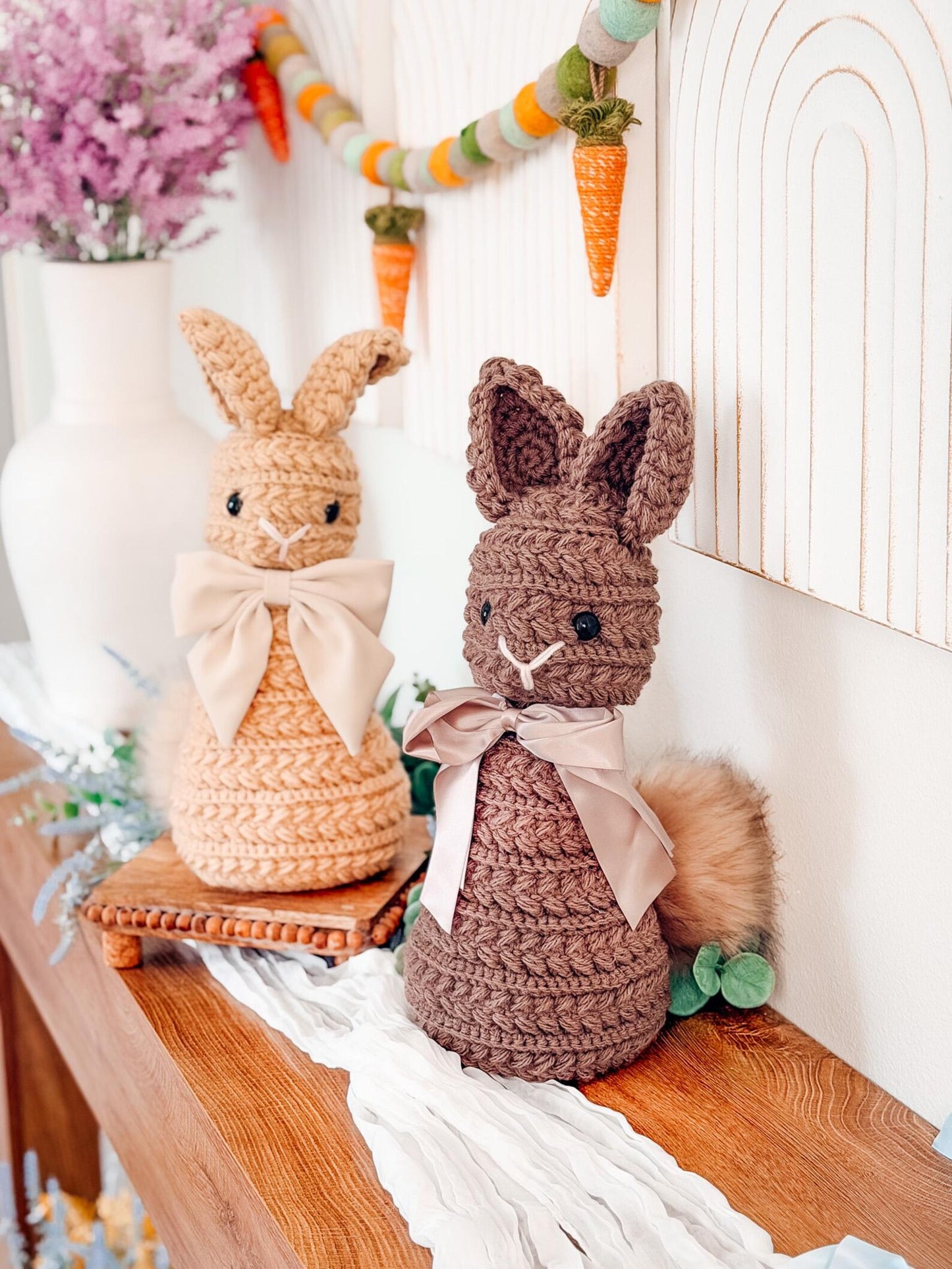 Wheat Stitch Bunny Crochet Pattern + Video (PDF)