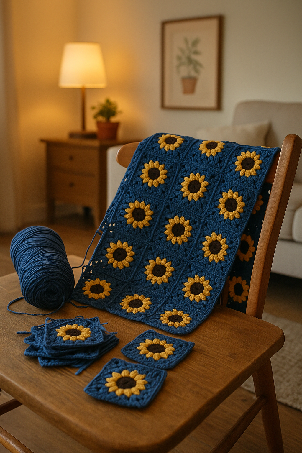 Daisy Granny Square Blanket - Crochet Pattern