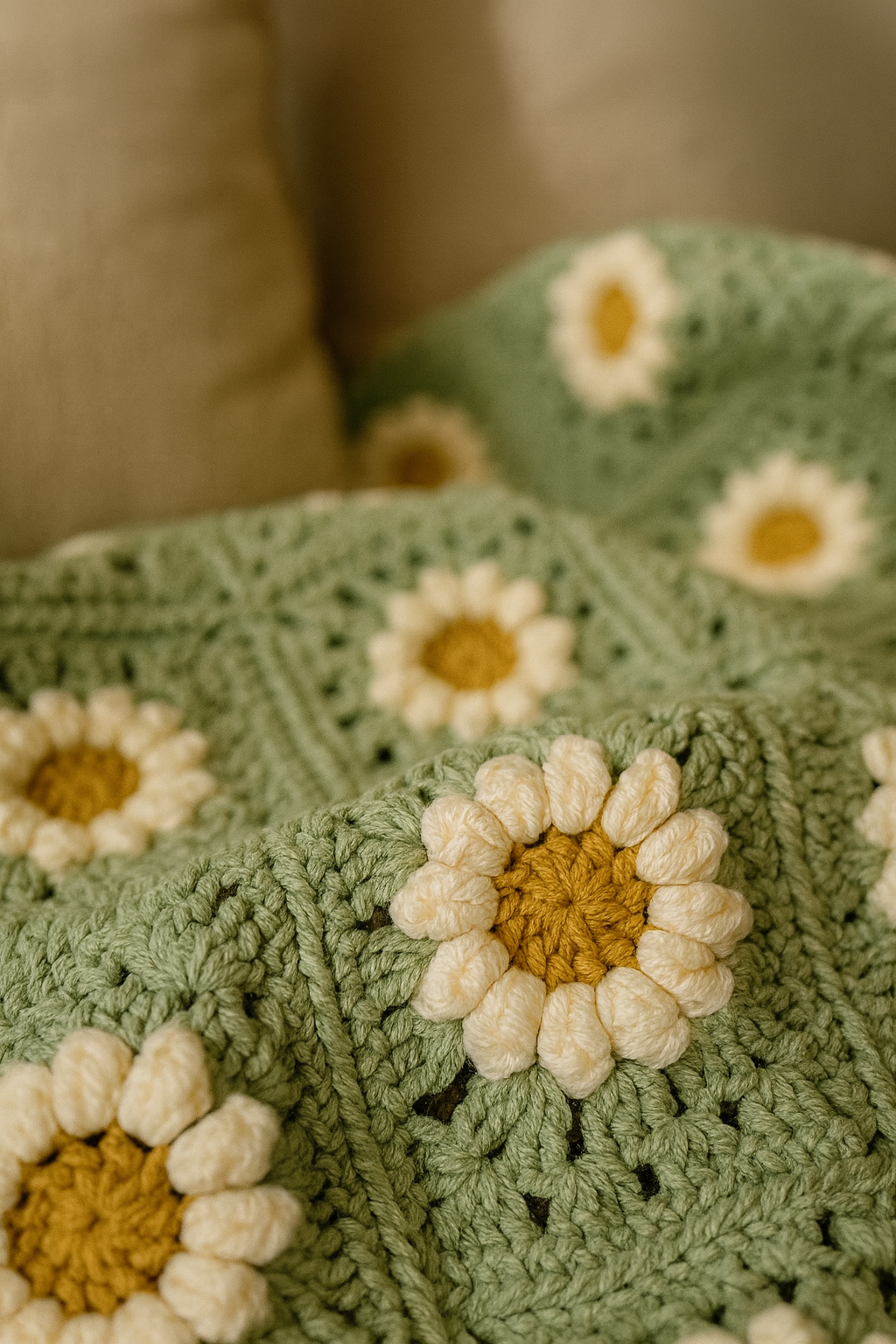 Daisy Granny Square Blanket - Crochet Pattern
