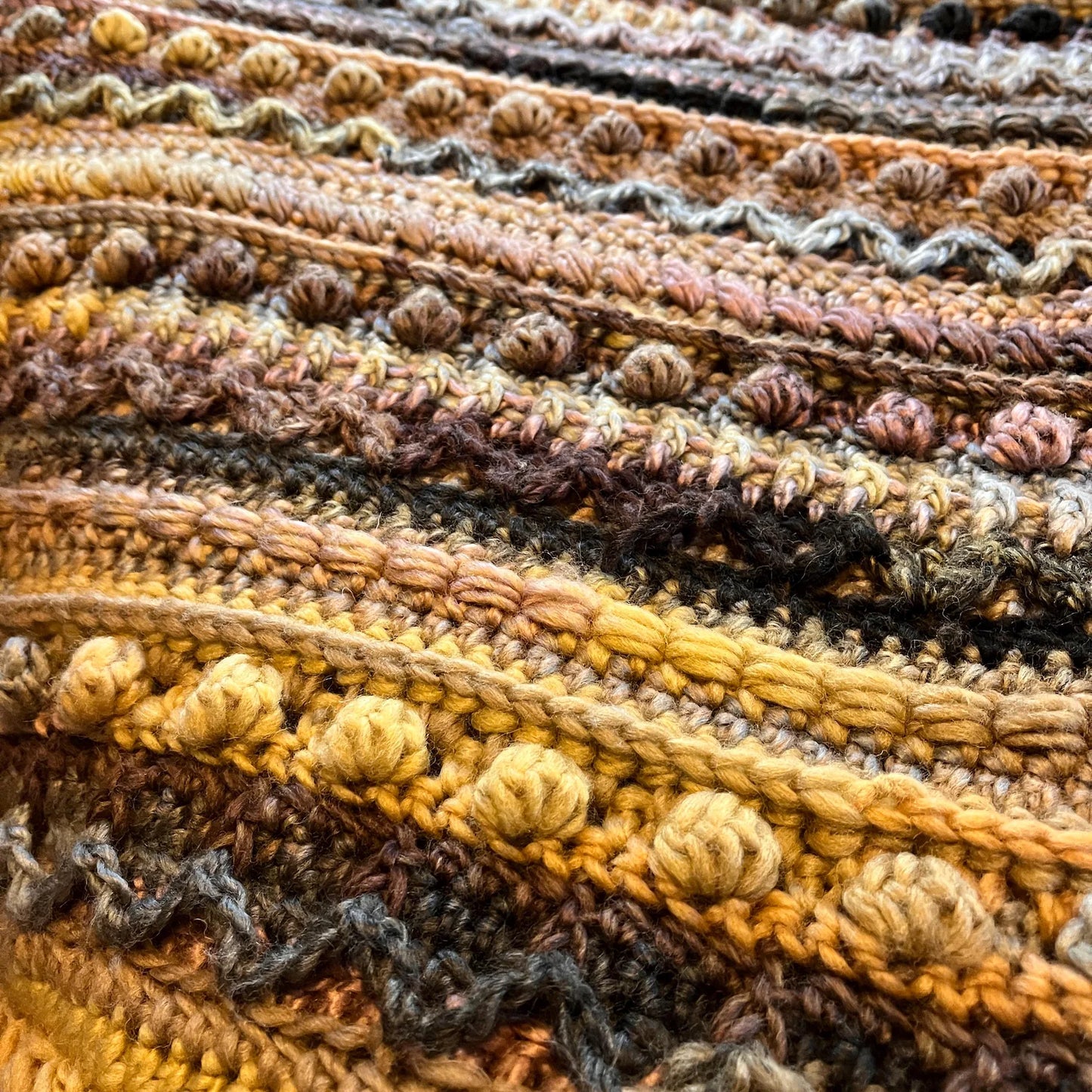 Modern Textured Blanket in 8 Sizes Crochet Pattern
