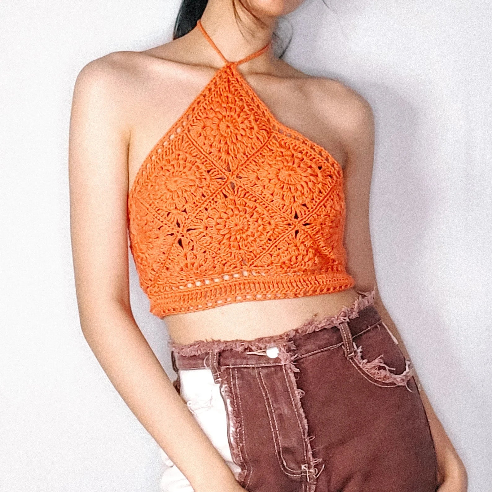 Sunburst Mosaic Bralette – PDF Instructions for Tops & Dresses Crochet Pattern