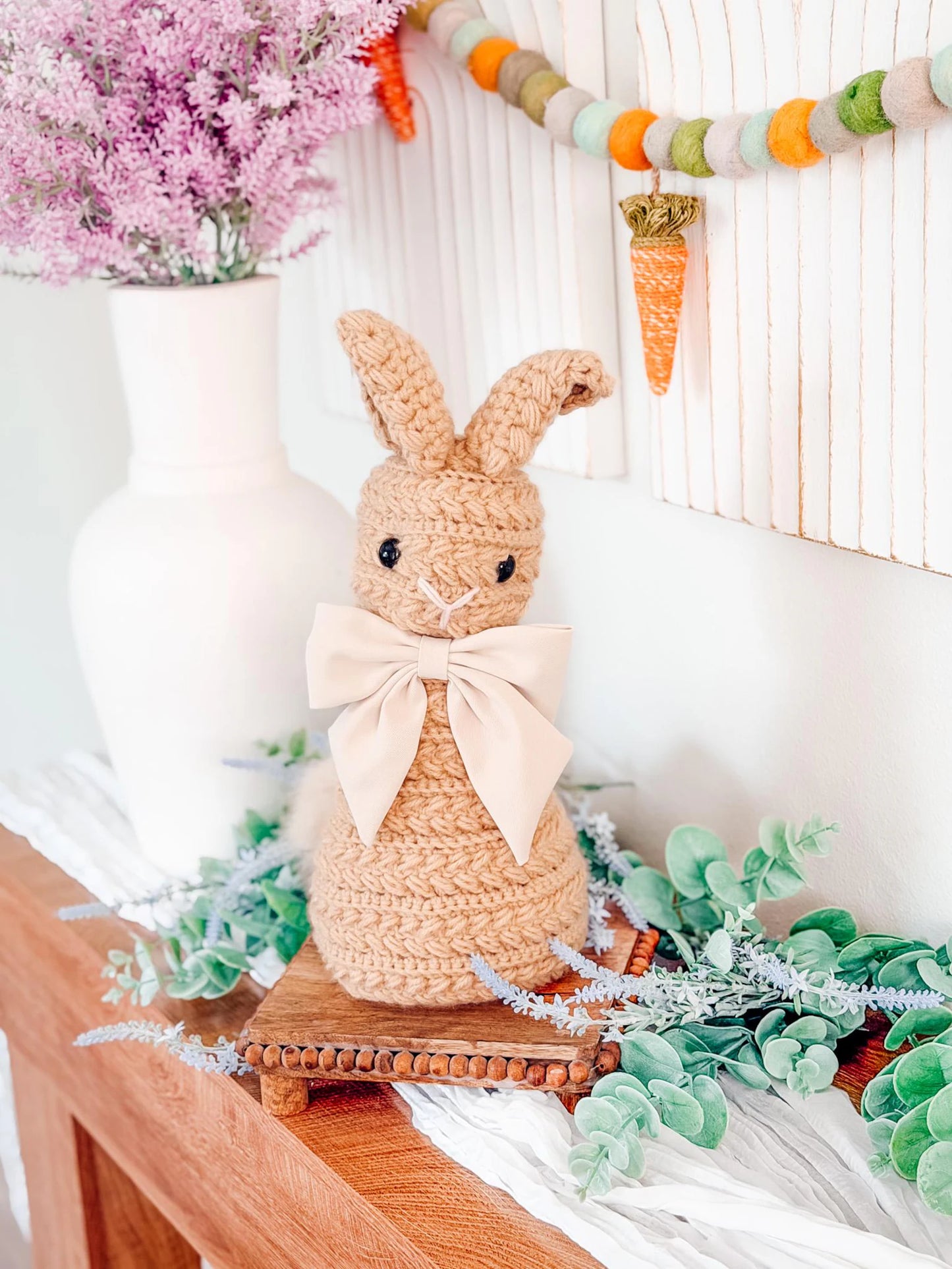 Wheat Stitch Bunny Crochet Pattern + Video (PDF)
