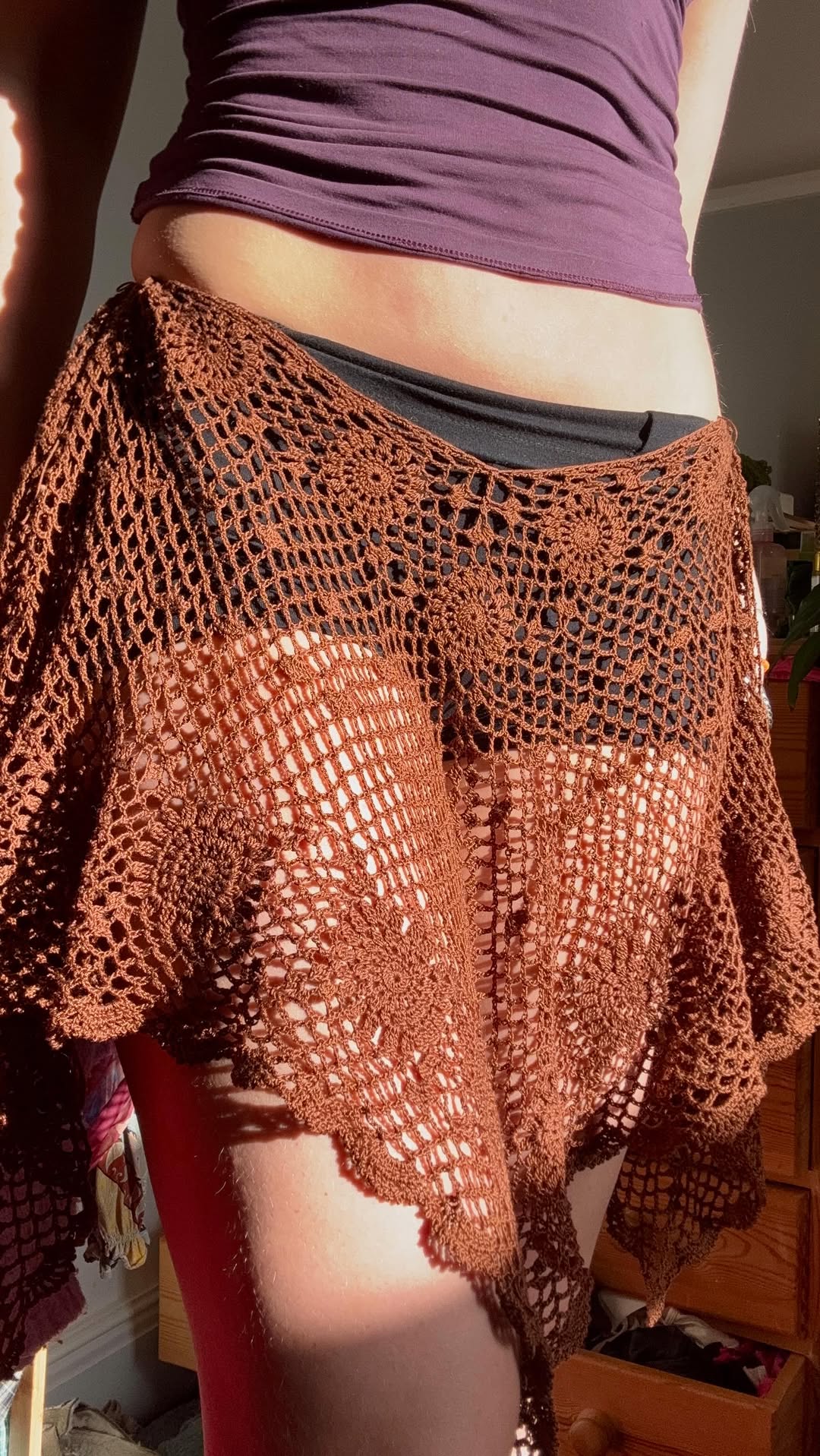 Clover poncho crochet pattern