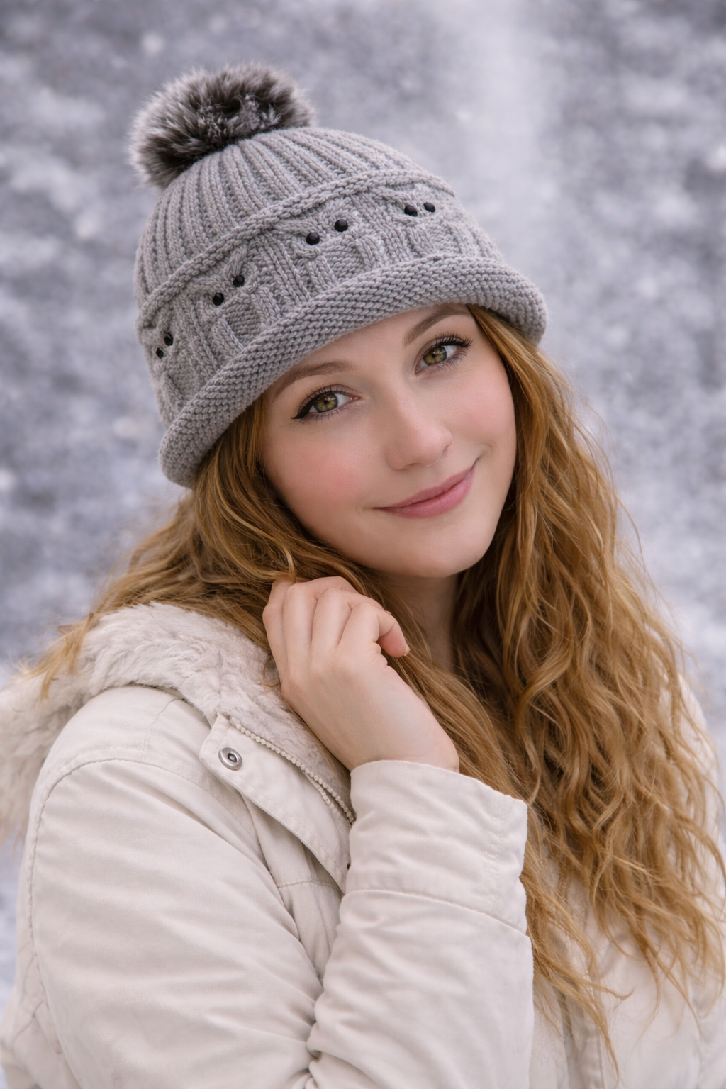 🦉 Owl Beanie &amp; Fingerless Gloves Set – Knit Flat Knitting Pattern