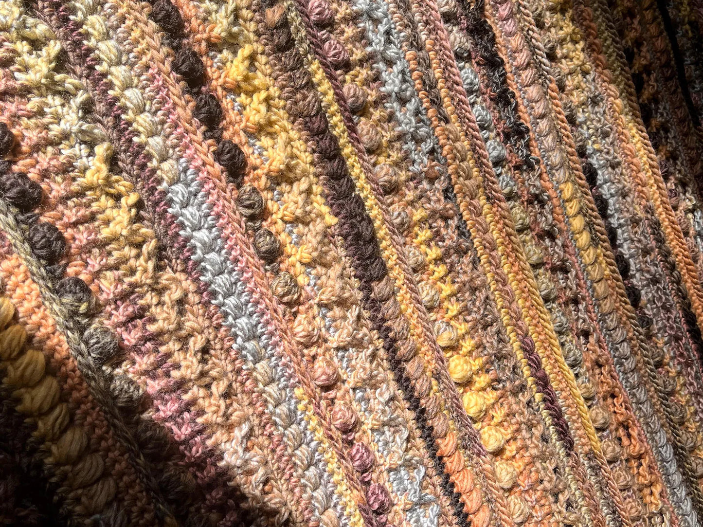 Modern Textured Blanket in 8 Sizes Crochet Pattern