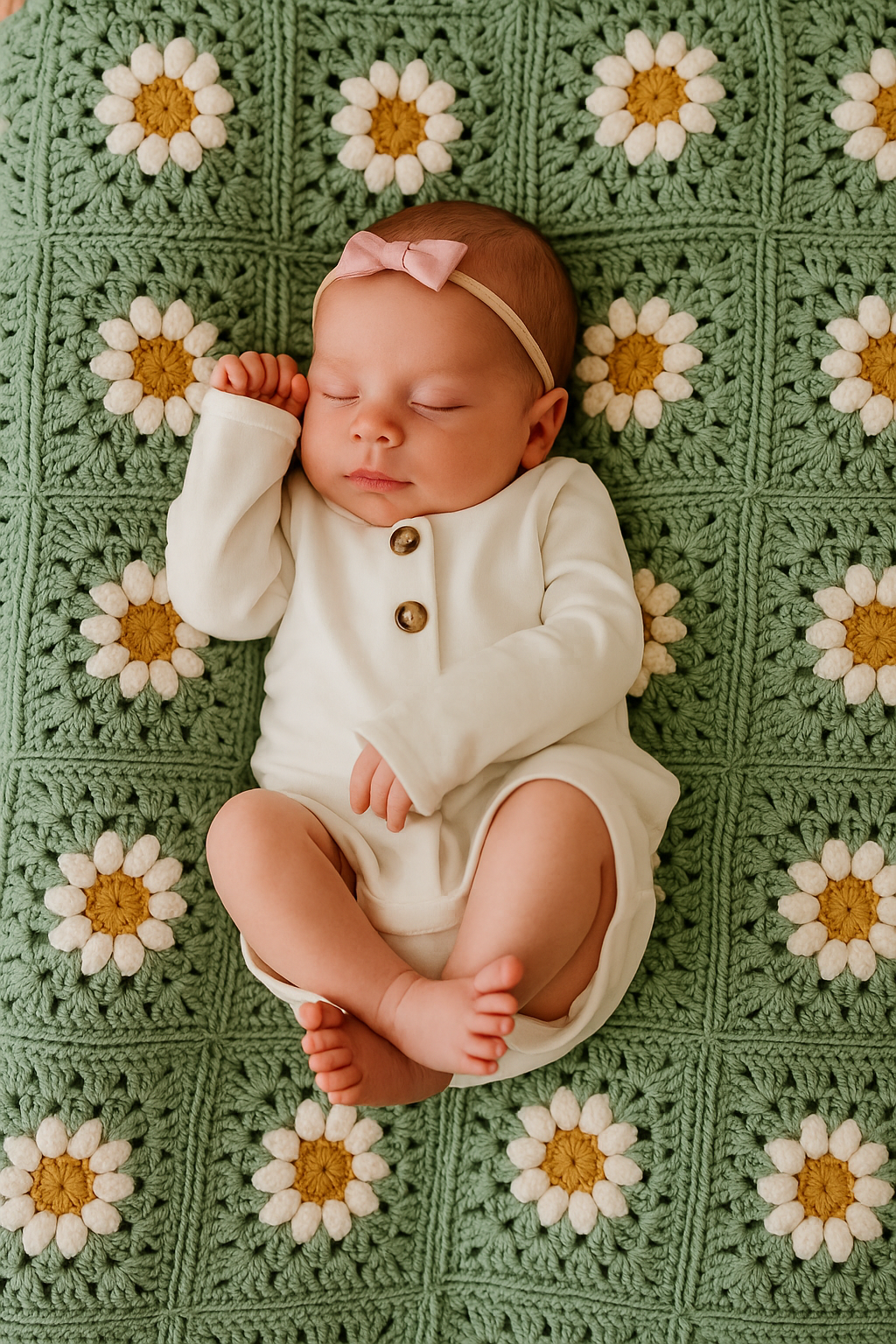 Daisy Granny Square Blanket - Crochet Pattern