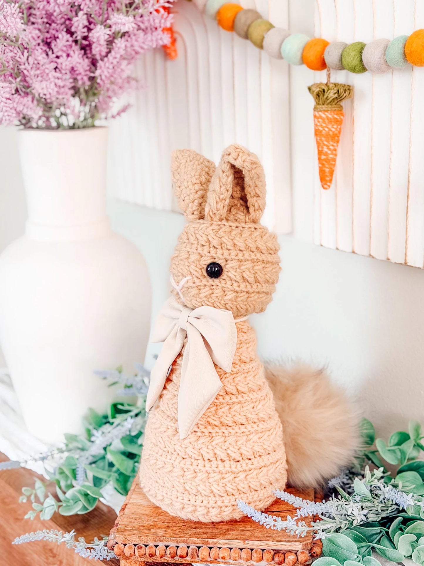 Wheat Stitch Bunny Crochet Pattern + Video (PDF)