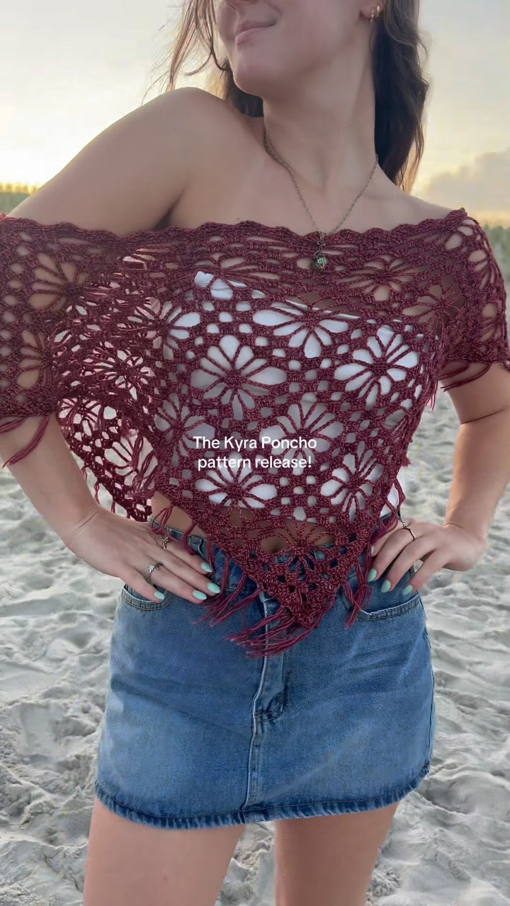 The Kyra Poncho Crochet Pattern