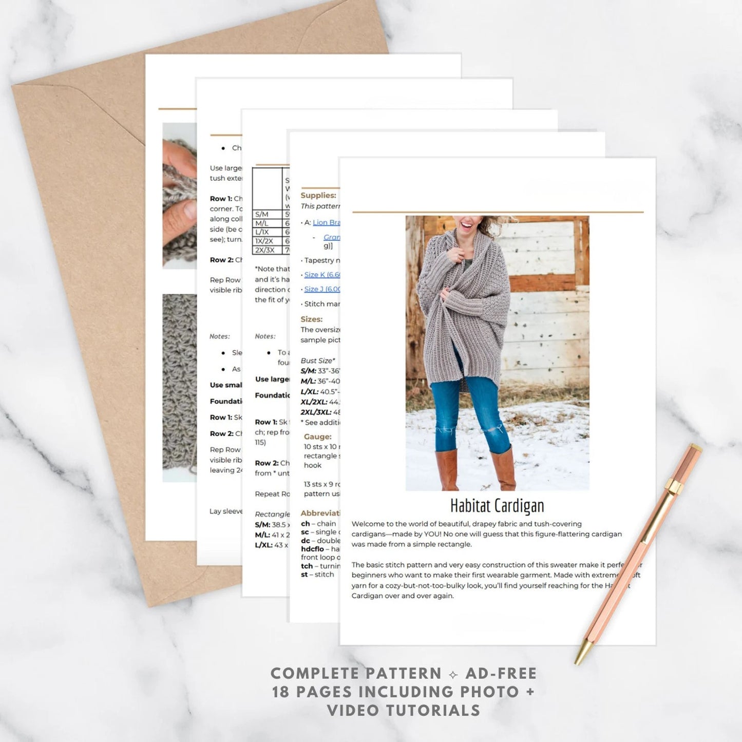 Beginner Oversized Sweater Crochet Pattern