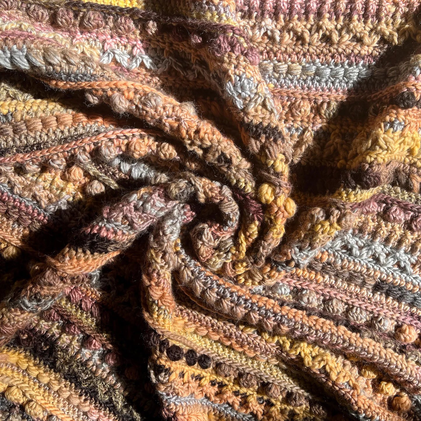 Modern Textured Blanket in 8 Sizes Crochet Pattern