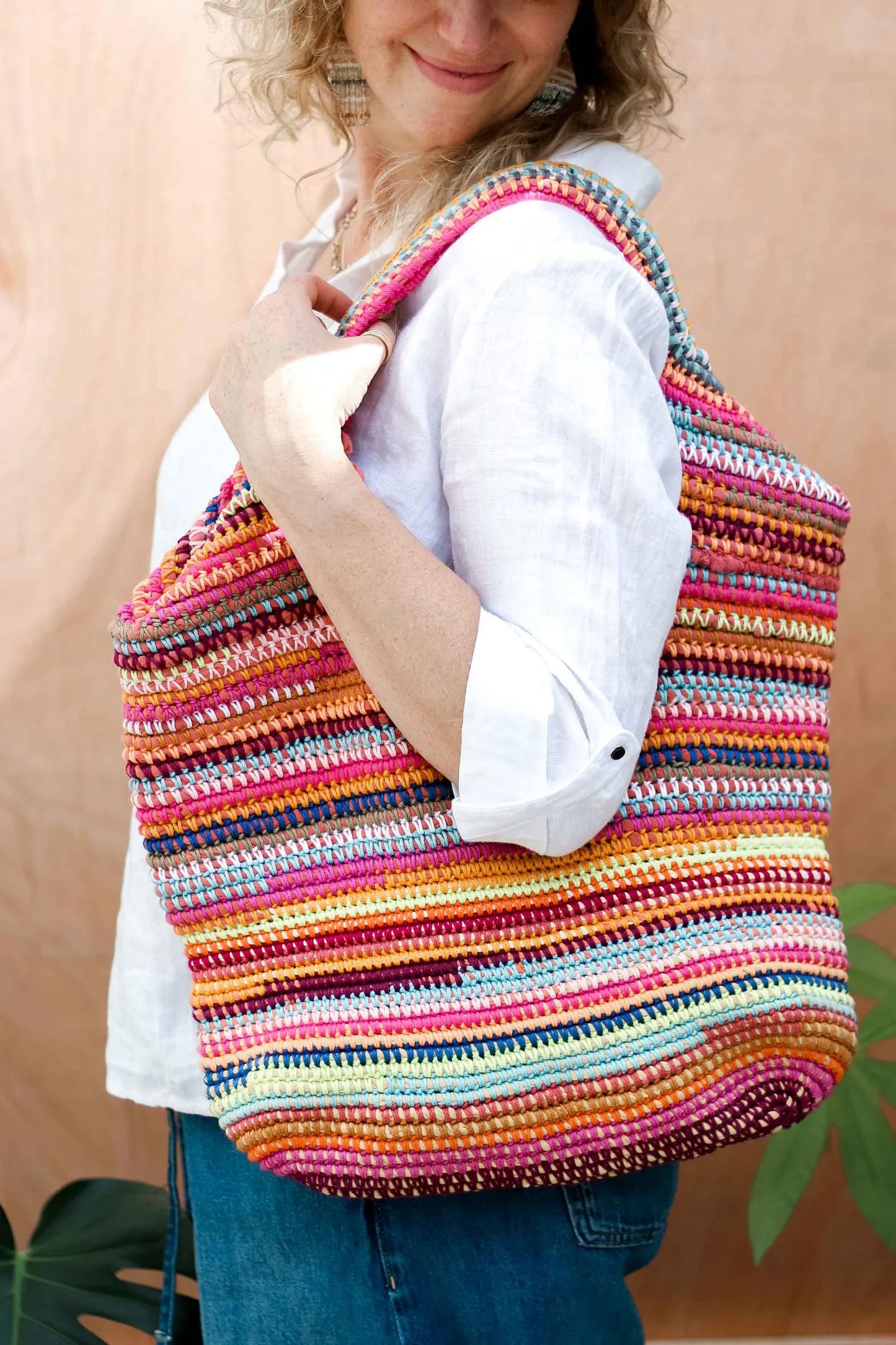 Scrappy Crochet Bag Pattern – Zero Waste Tote From T-Shirt Yarn