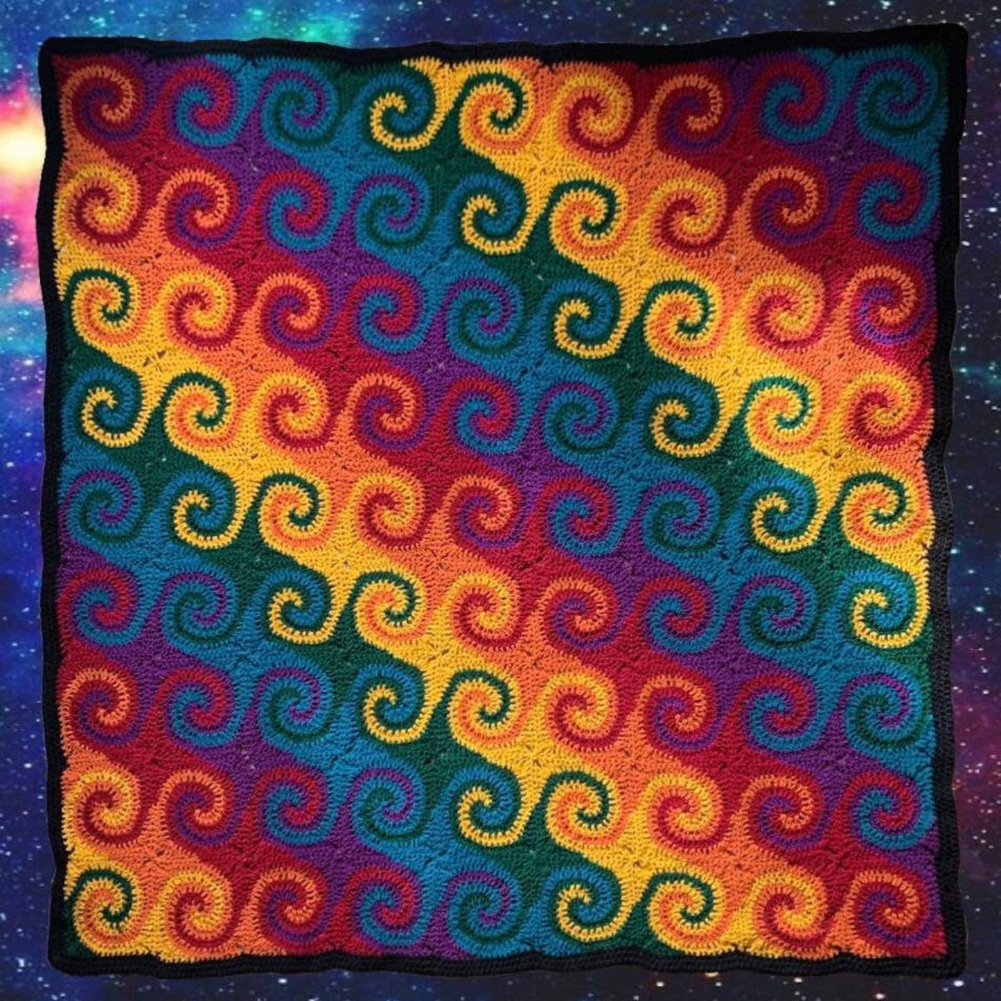 Rainbow Galaxy Blanket Crochet Pattern