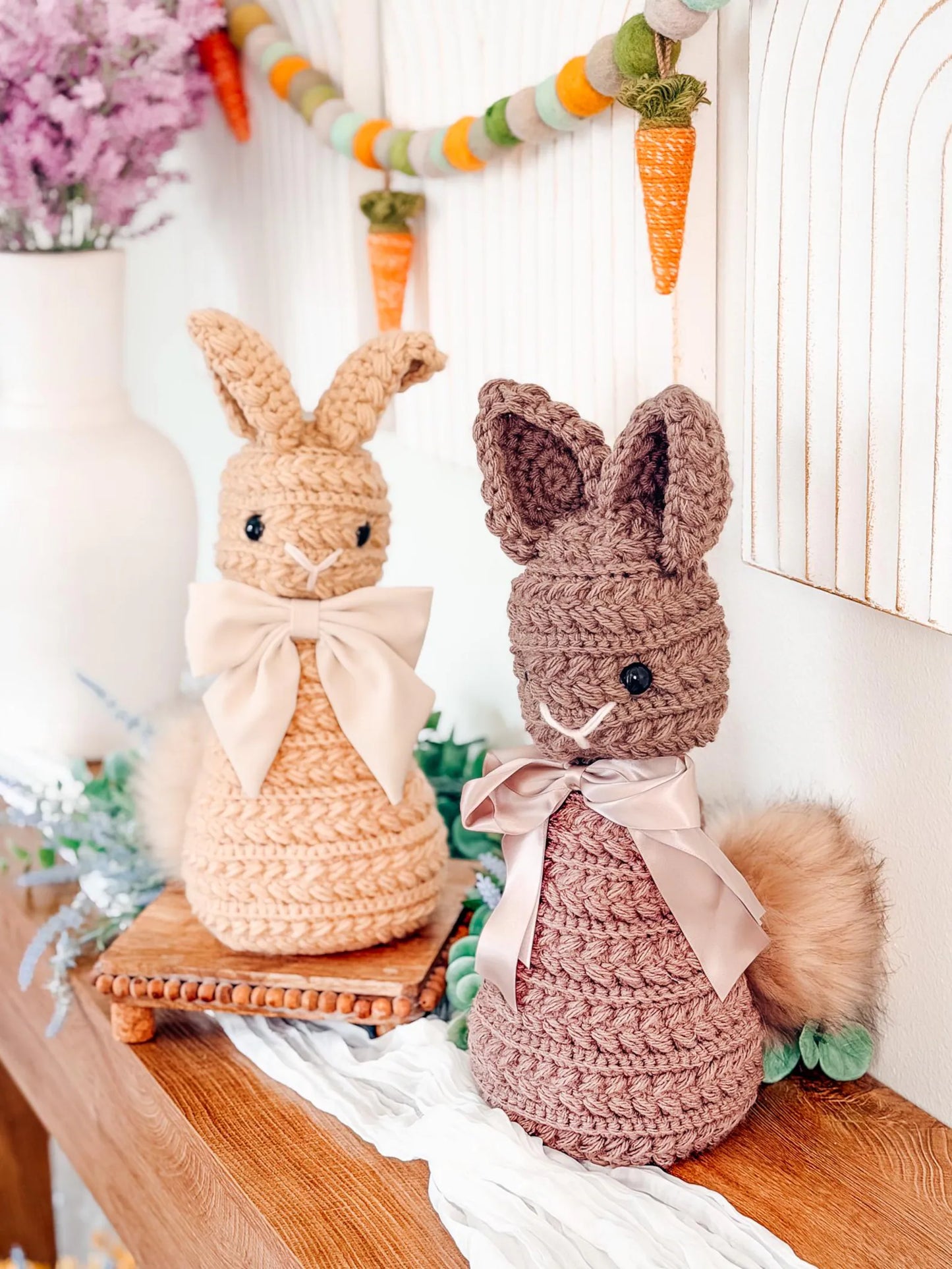 Wheat Stitch Bunny Crochet Pattern + Video (PDF)