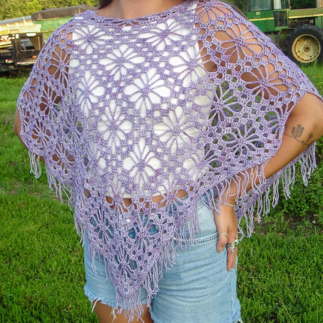 The Kyra Poncho Crochet Pattern