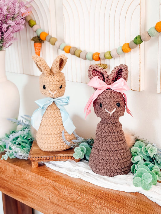 Wheat Stitch Bunny Crochet Pattern + Video (PDF)