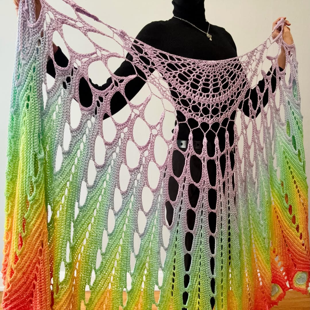 Peacocking Shawl Crochet Pattern  Peacock Feather Shawl
