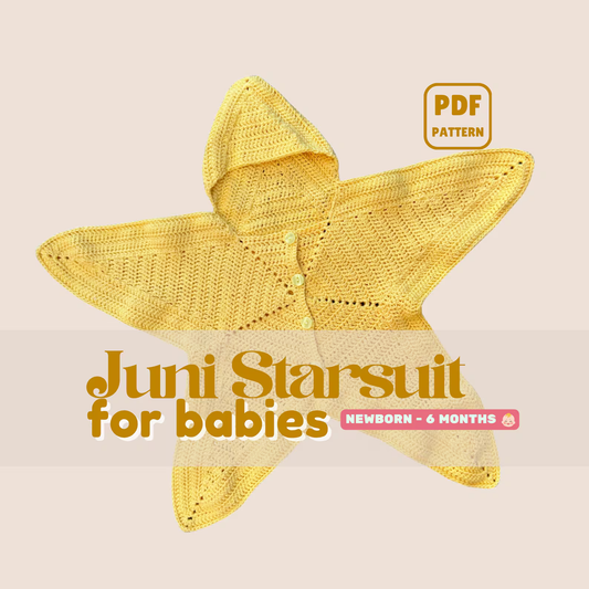 Juni Starsuit Crochet Pattern PDF | Baby Costume | Newborn–6 Months
