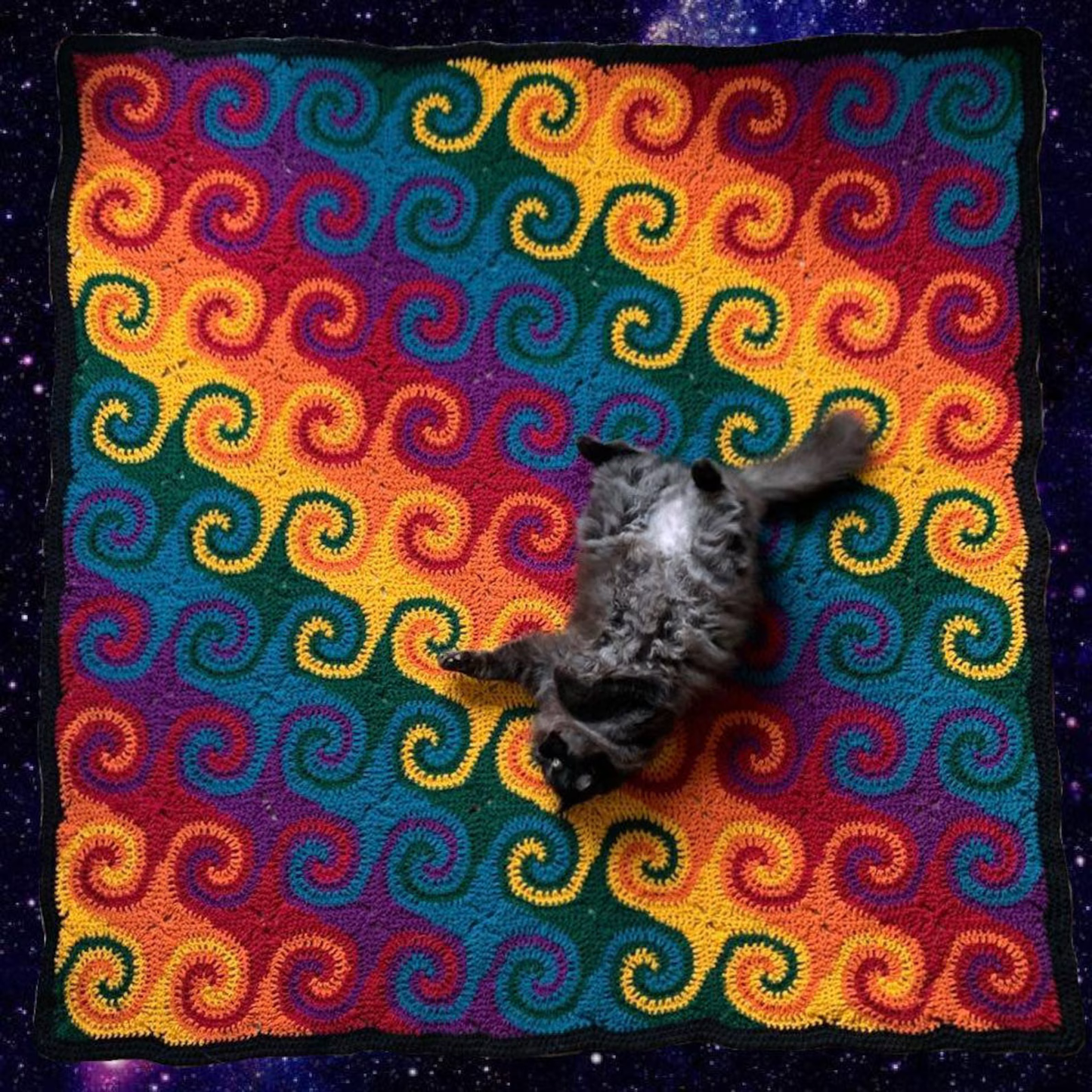Rainbow Galaxy Blanket Crochet Pattern