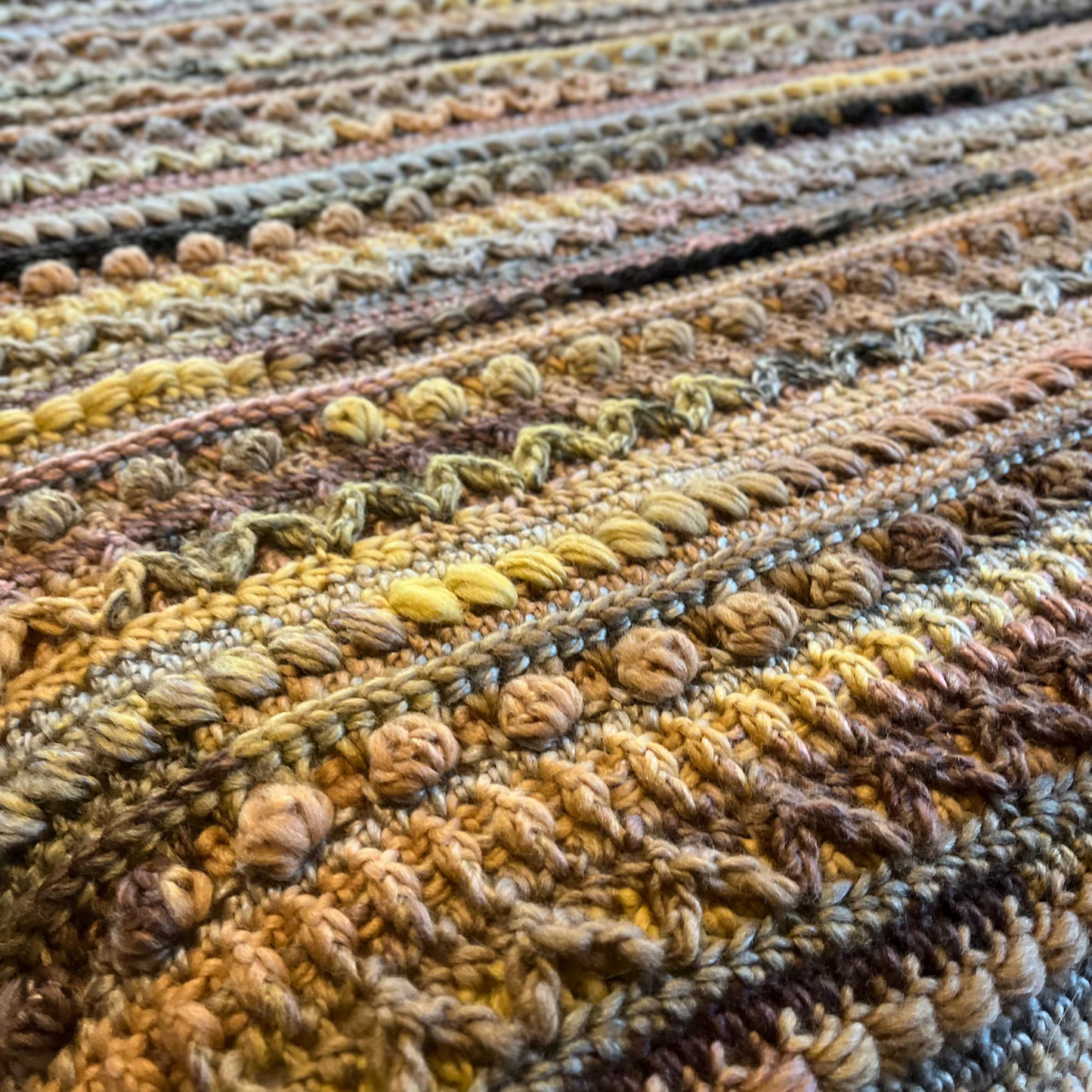 Modern Textured Blanket in 8 Sizes Crochet Pattern