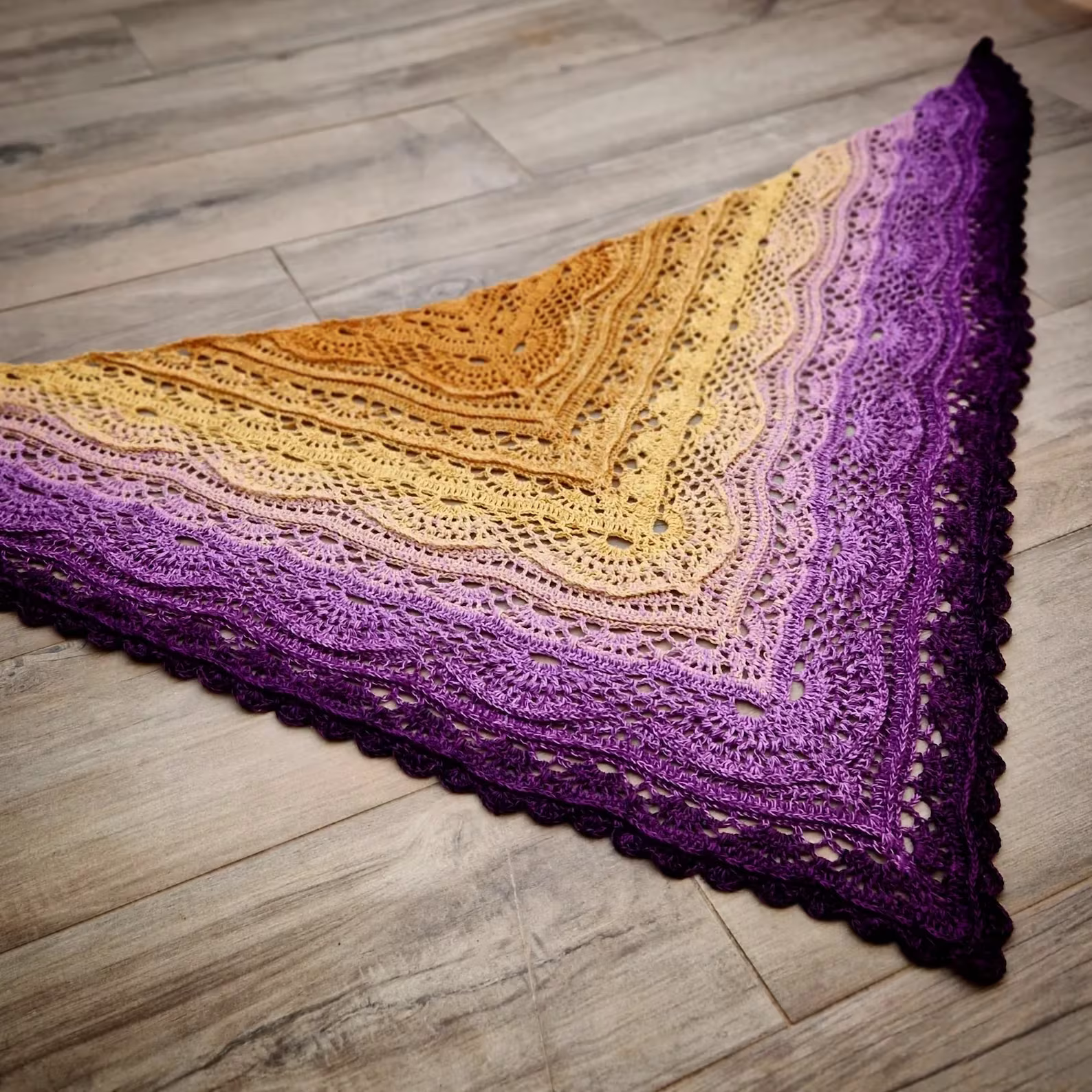 DarjeelingTea Shawl – PDF Crochet Pattern